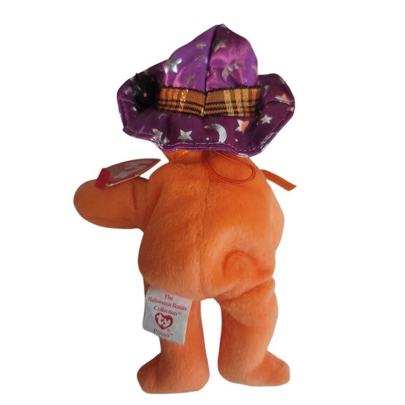 Ty Beanie Babies Halloweenie Beanies Collection Pocus Bear Plush Ornament NEW - Picture 4 of 6